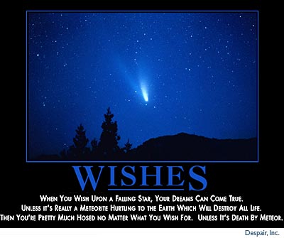 When you wish upon a falling star...